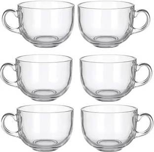 SHYAM TRAIDERS (Pack of 6) Pack of 6 Glass Transparent clear glass tea and coffee cup set of 6 Glass Set Water/Juice Glass