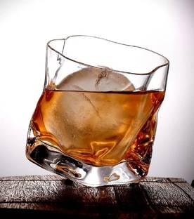 okechuku (Pack of 2) Tumbler Rocks Bar Glass for Drinking Bourbon, Scotch , Cocktails, Cognac Glass Set Cocktail Glass