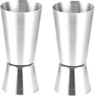 Bridge2Shopping (Pack of 2) 800016-PEG MEASURE Glass Set Shot Glass