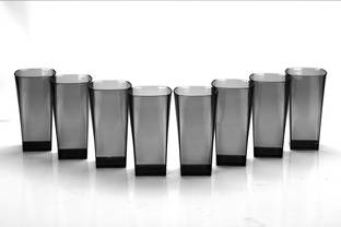 Sorath (Pack of 8) Unbreakable Crystal Clear Sparkle Glass Set For Water,Juice Glass Set Water/Juice Glass