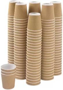 Shop & Shoppee (Pack of 25) Disposable Ripple Paper cups for Hot & Cold Drink for Party , social gathering Glass Hot Beverage Glass