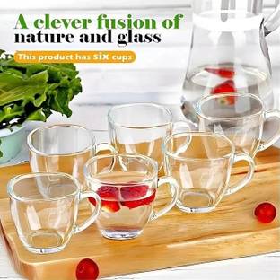 Rra Traders (Pack of 6) Glass Tea and Coffee Cup (Clear, 140 ml) 6 Pieces Glass Set Water/Juice Glass