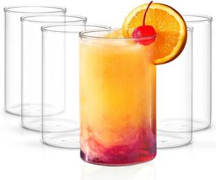 TRU'S (Pack of 6) Borosilicate Water Glasses For Daily use & Gifting Set of 6 pcs Glass Set Water/Juice Glass