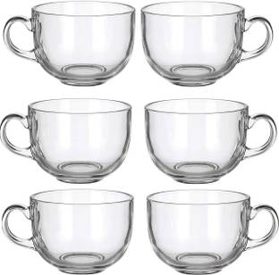 SMILERY (Pack of 6) Lemon Tea cup Glass Set Water/Juice Glass