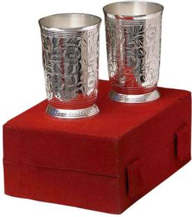 Metalmastery SILVER GLASS PAIR(SG4) Glass Set Water/Juice Glass