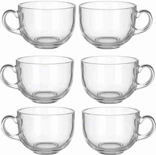 आर्मिन 150 ml tea and coffee cup set of 6 (Clear) ग्लास मग