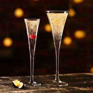 Melbify (Pack of 2) Aviary Wine Glasses | Flute Champagne Glass For Wine , Champagne Premium Glass Set Champagne Glass