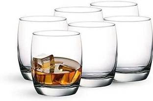JIGSHTIAL (Pack of 6) Premium Old Fashioned Crystal Whiskey Scotch Glass Cocktail Drinks, Glass Set Glass Set Whisky Glass