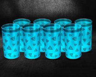 BELLERBIRD (Pack of 8) Premium quality prisam with diamond design Unbreakable Stylish Glass Set Glass Set Water/Juice Glass