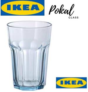 IKEA Digital Shoppy Pokal Glass, 35 cl (Light Blue) 80574018 Glass Water/Juice Glass