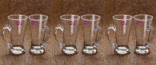 AFAST (Pack of 6) New Bavrage Tumbler Pilsner Glass Beer Mug With Handle Set Of 6-BR025 Glass Set Water/Juice Glass