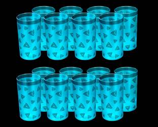 BELLERBIRD (Pack of 16) Premium quality clear prisam with diamond design Unbreakable Stylish Transparent Glass Set Water/Juice Glass