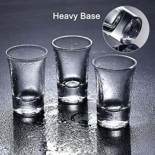 Adhunyk (Pack of 4) Crystal Clear 40 ml Shot Glass Set of 4 Pcs for Vodka Shot, Tequila Shot, Glass Shot Glass