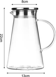 NAVPATH 1.8 L Glass Water Jug Glass Beer Mug