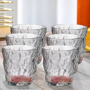 The Better Home (Pack of 6) Zest Juice Glasses Set | Water Glasses | Cold Drink Glass Glass Set Water/Juice Glass