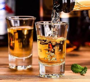 VM PARTNER (Pack of 3) Set Whisky Shot Glass, Tequila Cups pack off 3 Glass Set Shot Glass