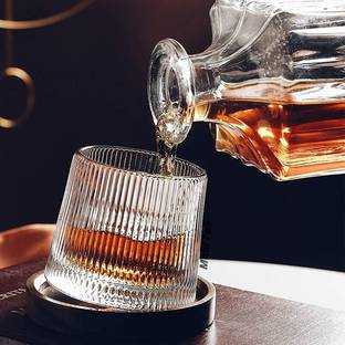 okechuku (Pack of 2) _ whiskey dancing glass vertical pack of 2 Glass Set Whisky Glass
