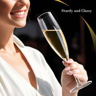 Flipkart SmartBuy Diamond wine glass , 170 ml, Crystal Clear Diamond Glass Glass Champagne Glass