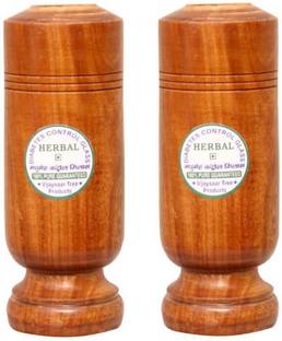 Schrodinger (Pack of 2) 11012 Diabetes Sugar Control VIJAYSAR Wooden Glass Tumbler 60ml Ayurvedic Wood - 2 PCS PER ORDER Glass Water/Juice Glass