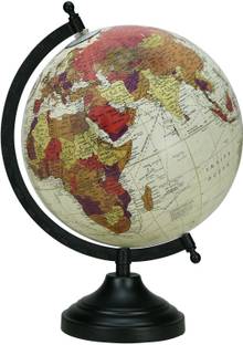 Globeskart Designer Cream Multicolour Purple Desk & Table Top Political World Globe