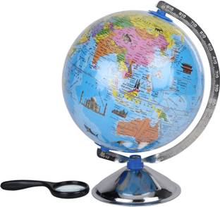 surya globe Globe for Kids, MITTAL Educational World Globe with famous Monuments for Kids/Office Globe/Political Globe/Globes for Students Desk and Table Top Political World Globe