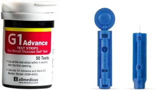 NoMed Alere G1 50 Test Strips & 50 Glucometer Lancets Glucometer Lancets