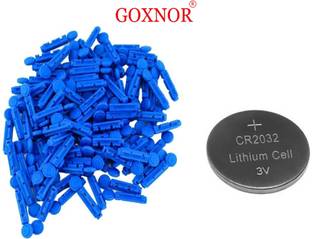 GOXNOR CR-2032 Lithium Cell And Dr Morepen BG03 Glucometer Lancets Glucometer Lancets