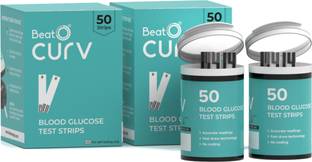 BeatO CURV Blood Glucose 100 Test Strips for Sugar Testing 100 Glucometer Strips