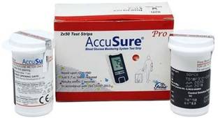 AccuSure Pro 100 Glucometer Strips