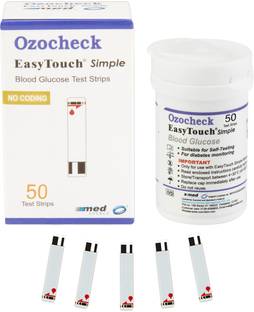 Ozocheck OZET050 Blood Glucose Test Strips | Accurate & Fast Results 50 Glucometer Strips