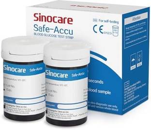 Sinocare Safe-Accu Blood Glucose Test Strip (2x25) 50 Glucometer Strips