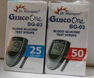 Dr. Morepen BG-03 50 STRIP PACK OF 1 75 Glucometer Strips