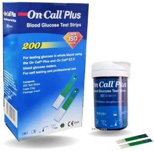 On Call Plus (007) Blood Glucose 200 Glucometer Strips