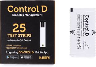 Control D HDCD25 Individual Foil Packed 25 Glucometer Strips
