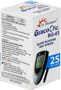 Dr. Morepen BG03 25 strips 25 Glucometer Strips