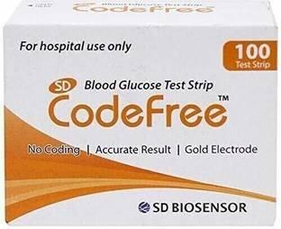 SD Codefree Sugar check 100 Glucometer Strips