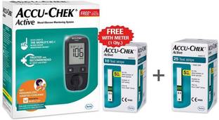 ACCU-CHEK Active Meter with ActiveTest Strips Glucometer
