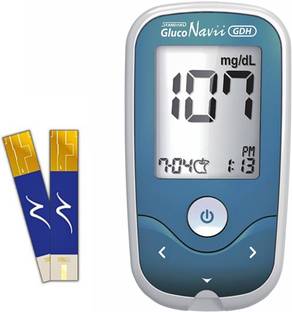STANDARD Gluco Navii GDH Blood Glucose Meter With 100 Strips & 100 Lancets Glucometer