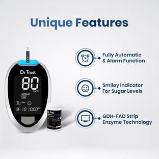 Dr Trust (USA) Digital Glucose Blood Sugar testing Monitor Machine with 10 Strips Glucometer