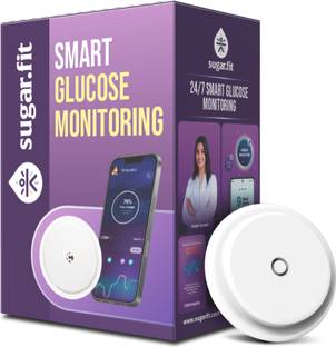 Sugar.fit 24/7 Glucose Monitoring, With 14-Day Coach Consultation, Personalized Diet Plan Glucometer