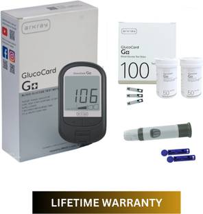 Arkray G+ Blood Glucose Monitor Meter with 100 Test Strips - FREE Lifetime Warranty Glucometer