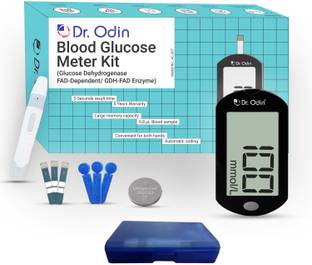 Dr. Odin Digital Glucose Blood Sugar Testing Monitor Machine Kit With 25 Strips And 25 Lancets Glucometer