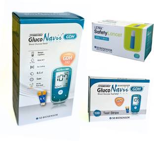 STANDARD Gluconavii GDH Glucometer with 100 Strips & 100 SD Biosensor Safety Lancet - Glucometer