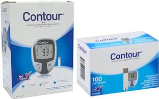 CONTOUR PLUS blue meter with 100 strips Glucometer