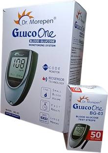 Dr. Morepen BG-03 Glucometer with 50 strips Glucometer