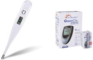 Dr. Morepen gluco with 50 stips and thermometer Glucometer