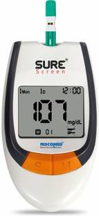 NISCOMED Sure screen Simple & Accurate Automatic Glucose Blood Sugar testing Machine Glucometer