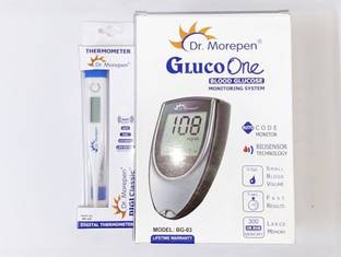 Dr. Morepen Glucometer and MT-110 Thermometer combo pack Glucometer