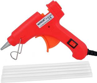 HOTGLUE 20 Watt Glue Gun For Art & Crafts Standard Temperature with 5 Transparent Sticks Standard Temperature Corded Glue Gun
