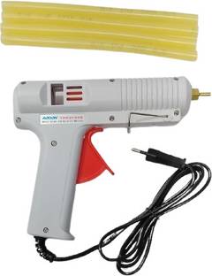 vtronix WHITE GLUE GUN WITH 4 GLUE STICKS YELLOW COLOUR High Temperature Corded Glue Gun